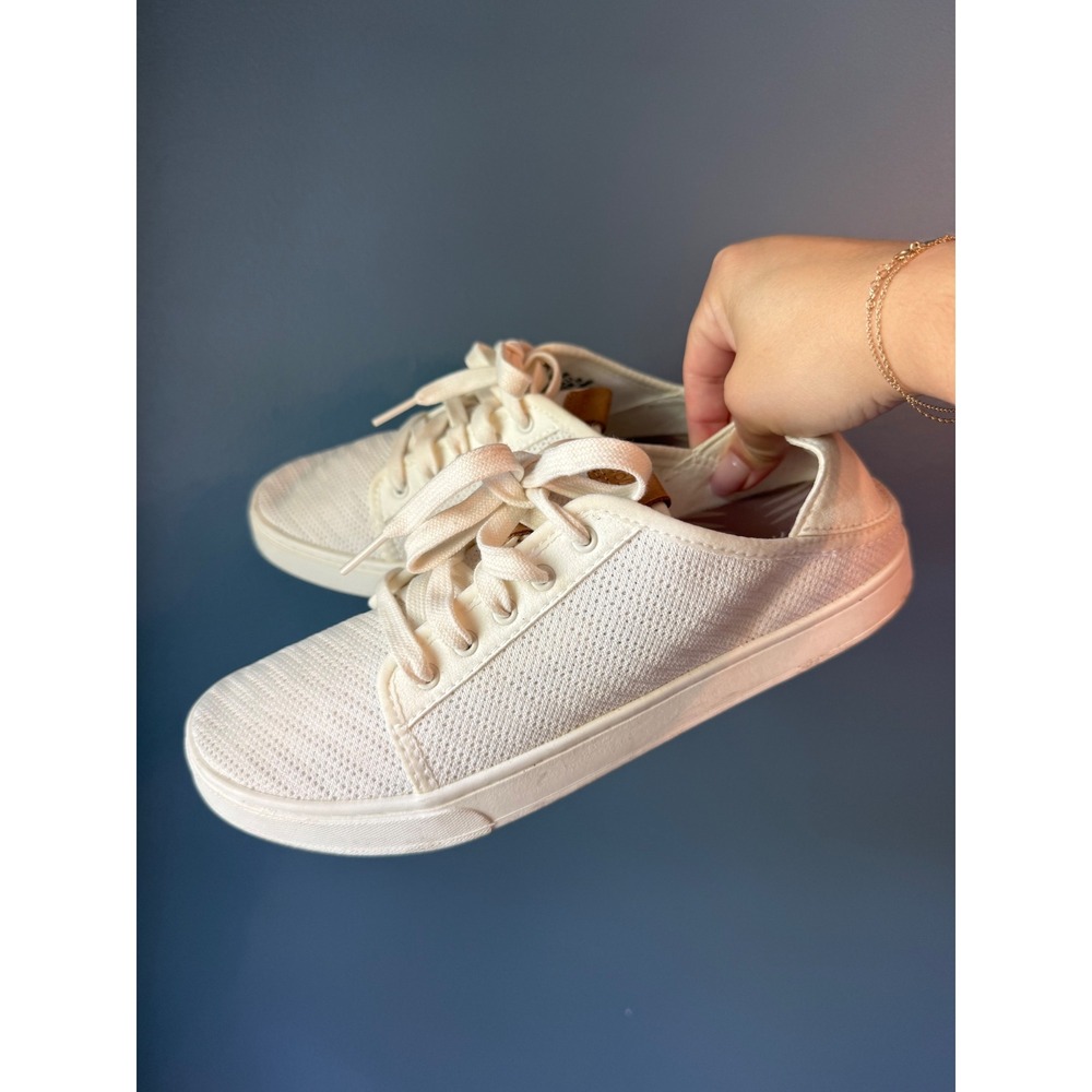 OluKai Pehuea Li Bright White Mesh Lace Up Sneakers Womens 8